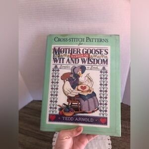 Vtg Mother Goose's Wit and Wisdom Cross-Stitch Patterns Book